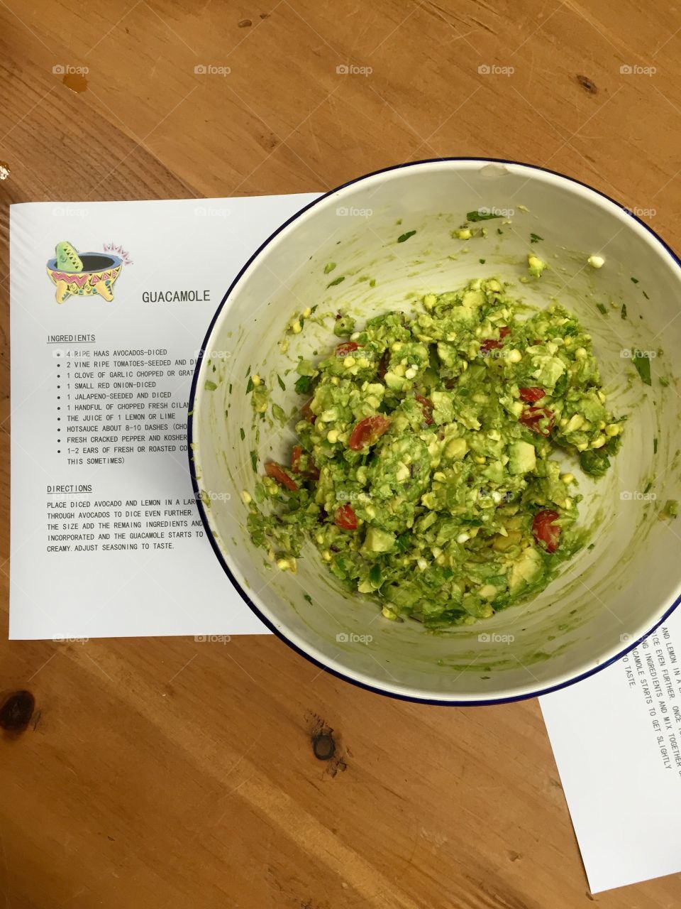 Guacamole. Cooking class 101