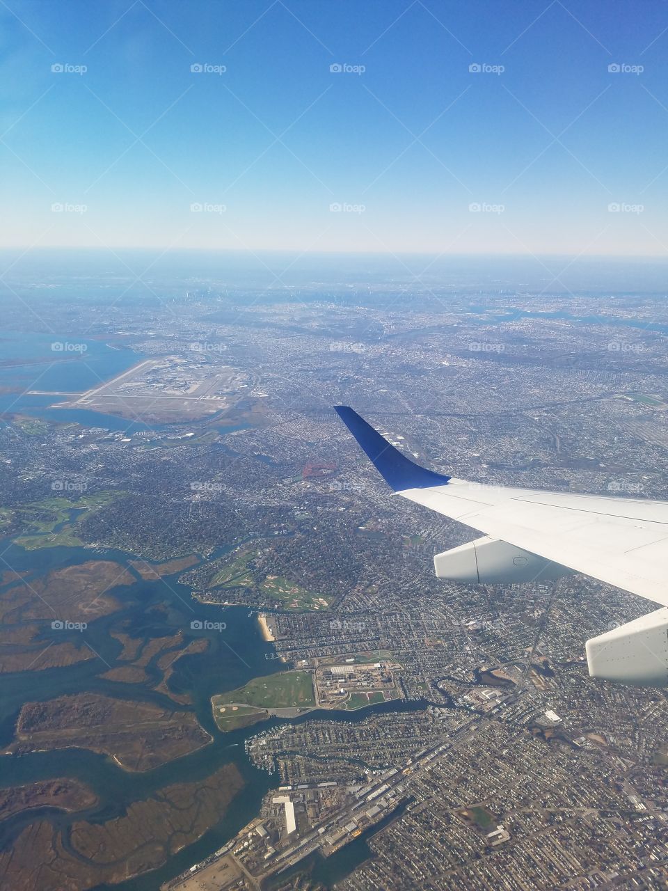 long island and queens from the air