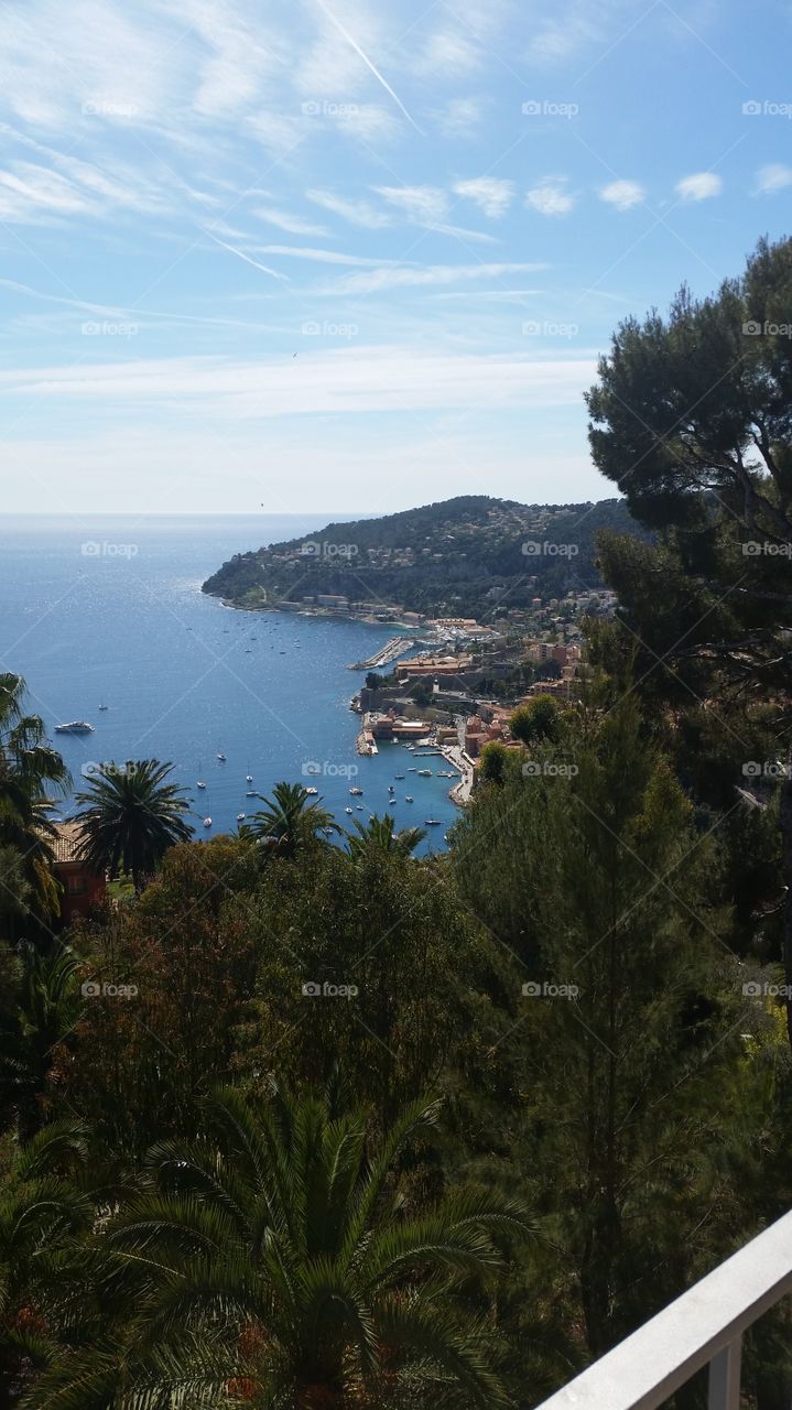 Nice, France. view on the drive to Monaco from Nice France