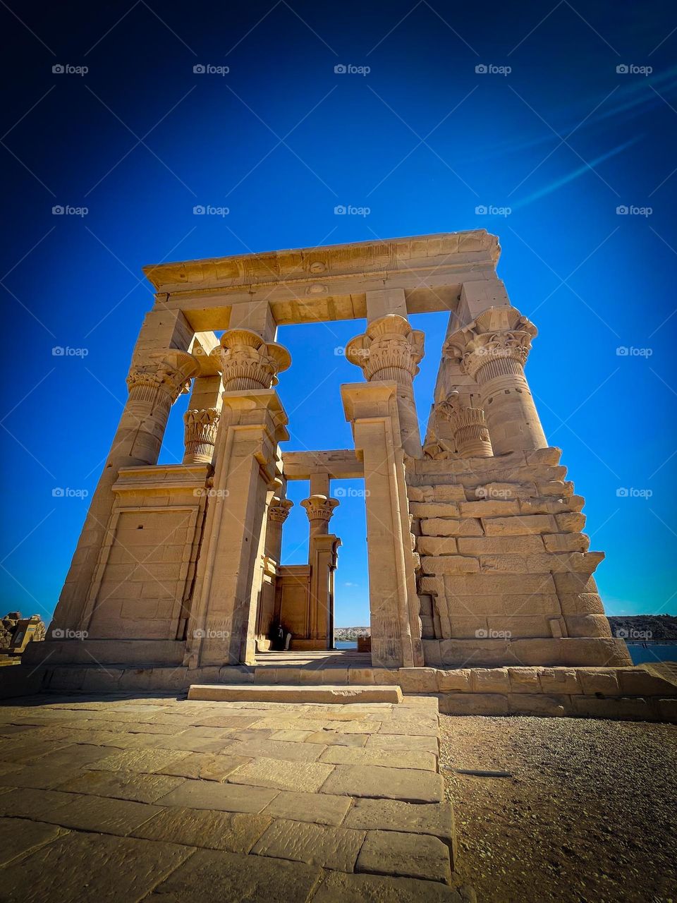 A view of one of the temples at the Philae Temples site, in Aswan, Egypt. 