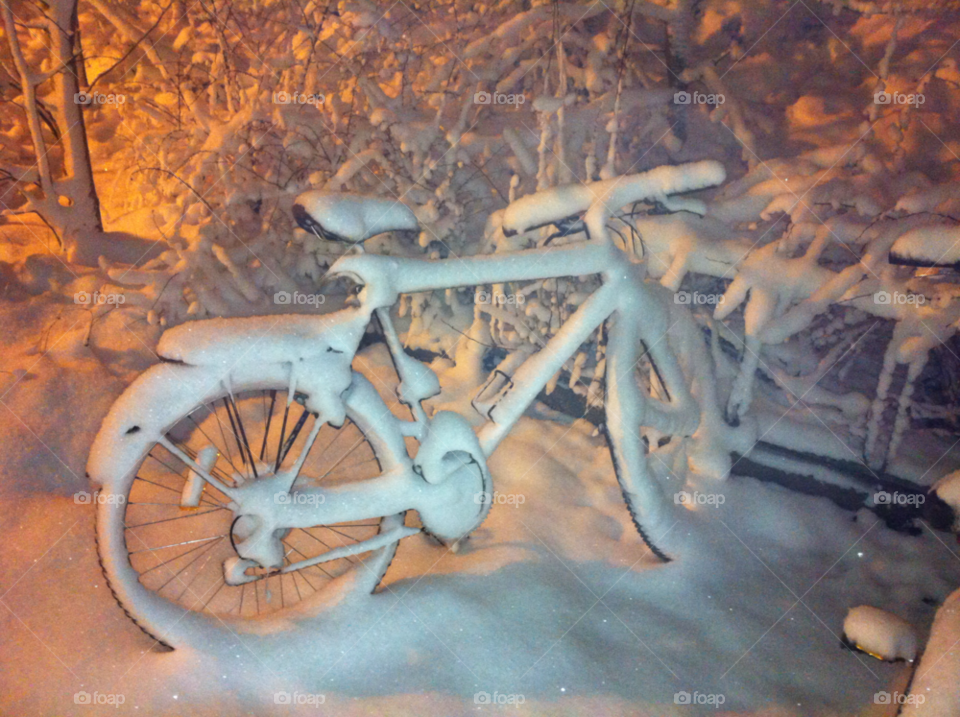 snow bicycle stockholm by Drakneid