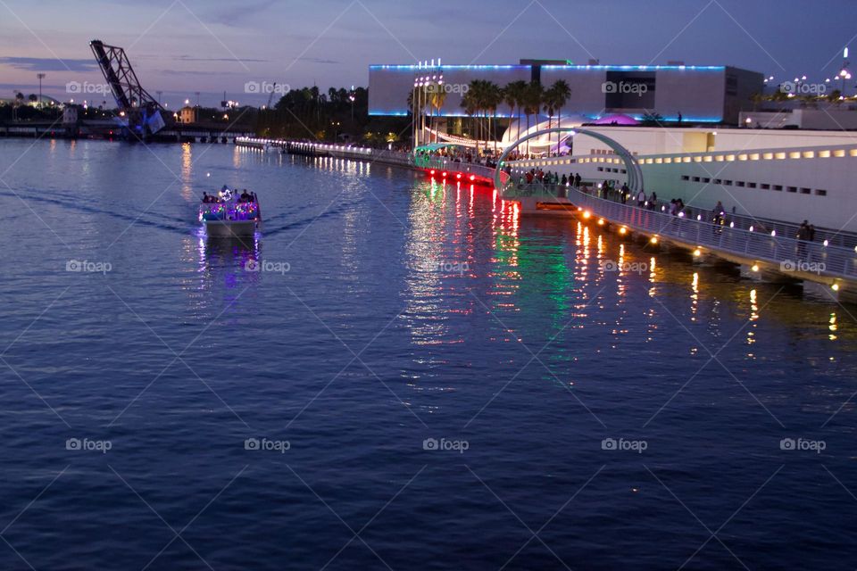 Tampa Riverwalk Lights