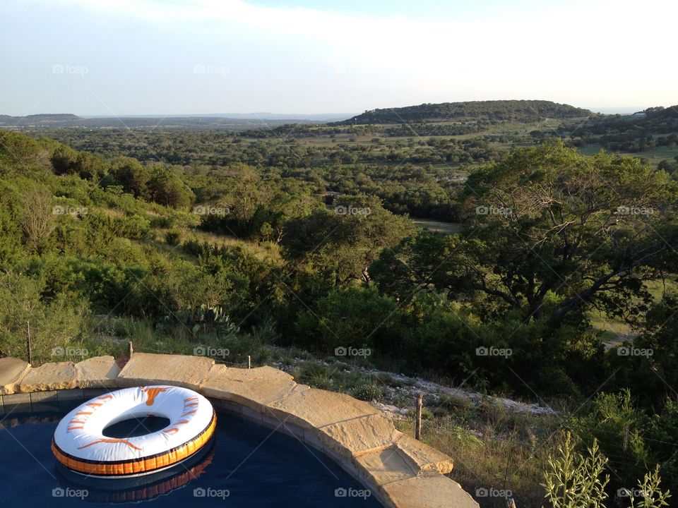 Texas Hill Country. View from the pool