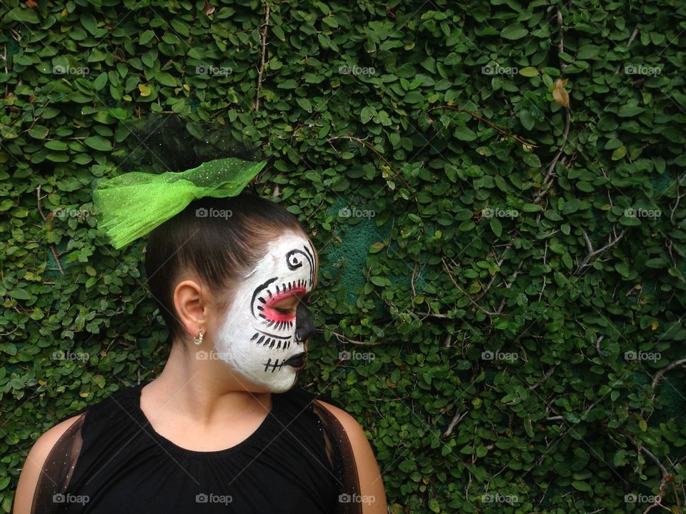 Girl as La Catrina costume. Girl La catrina costume, makeup