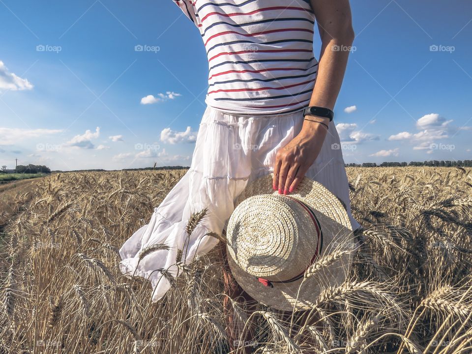 girl in a wheat field