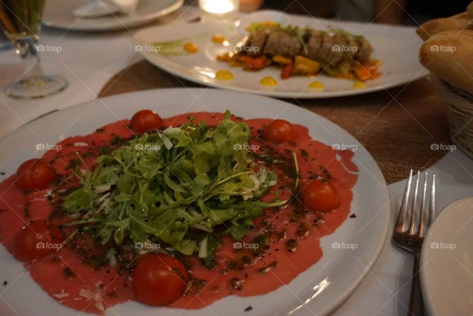 Starter#raw#meat#salad#delicious#vegetables#food