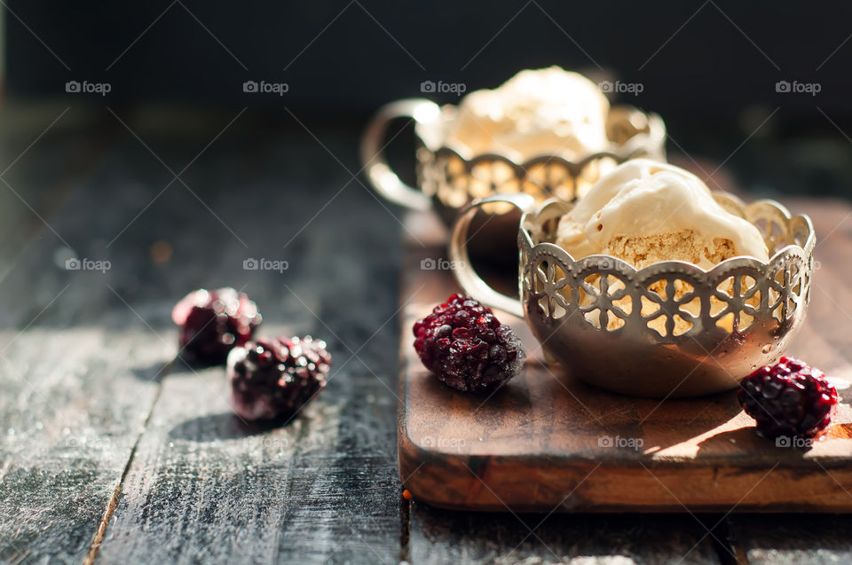 Delicious summer ice cream in cup
