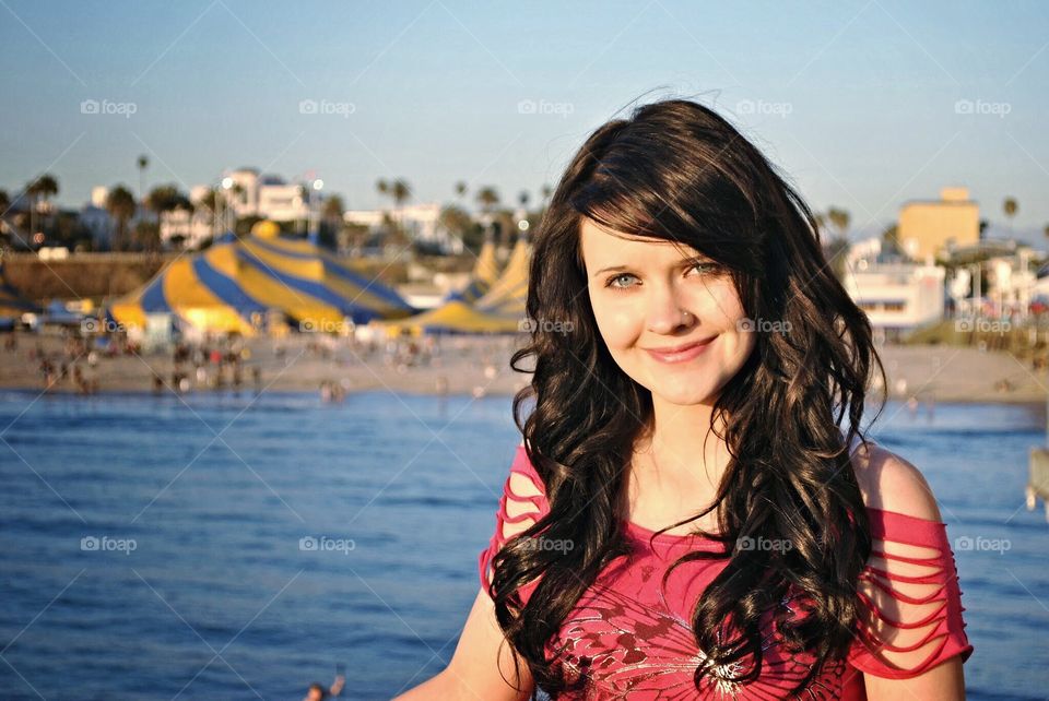 Girl on Santa Monica Pier