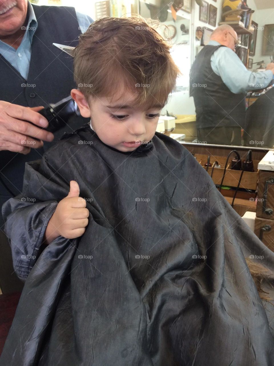 Sons haircut 