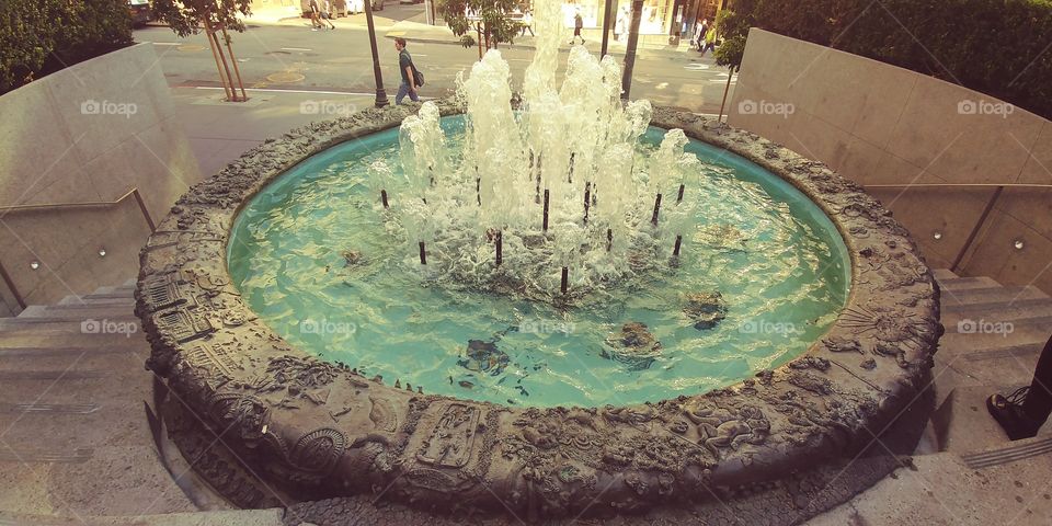 bronze water fountain
