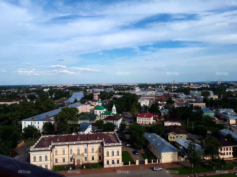 вологда , вид сверху на город