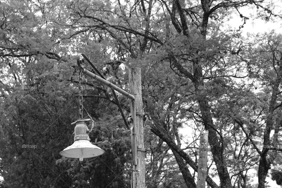 old light artifact. rural light