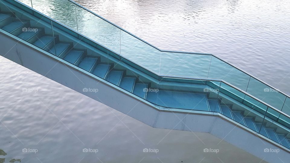 Stair in sea!