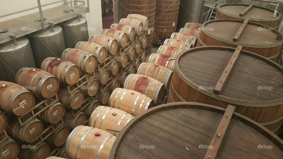 wine barrels