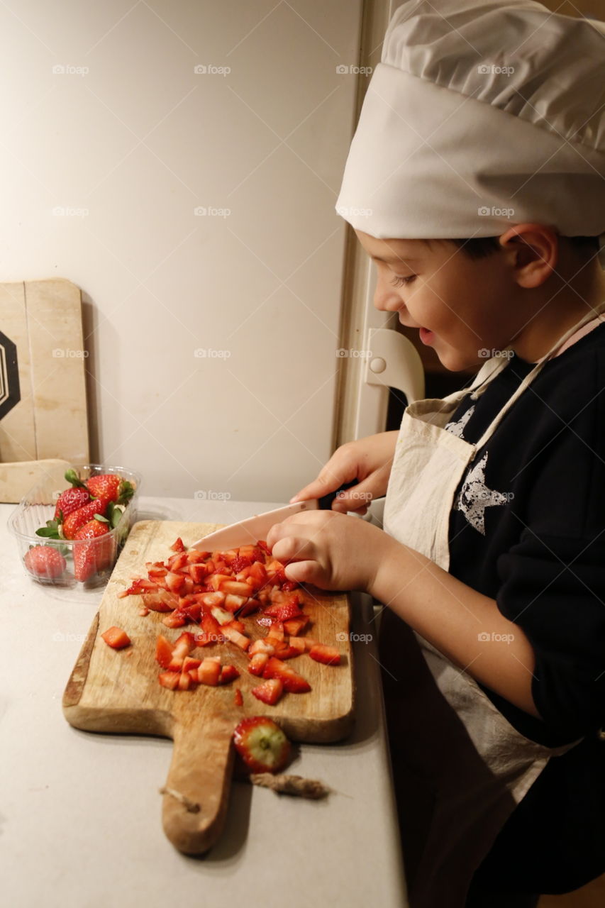 boy cooking