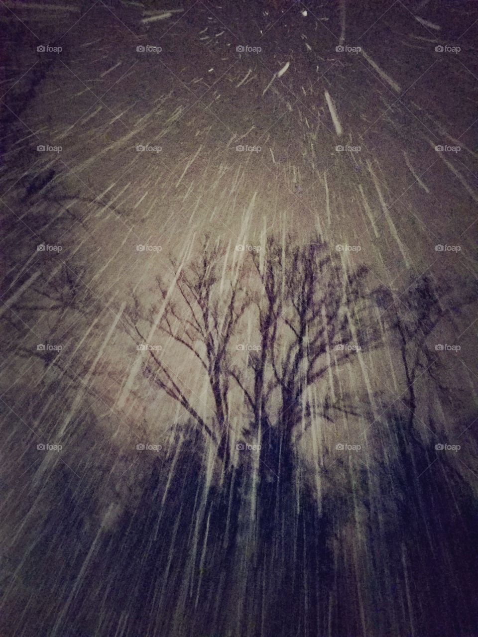 The start of the NJ Snowstorm at night