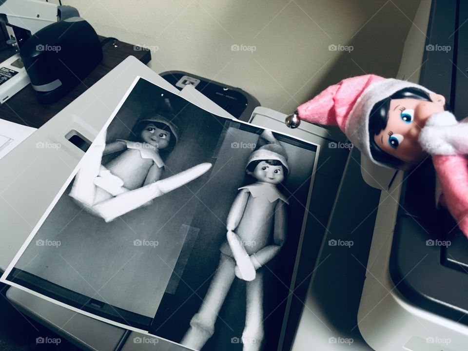 A naughty elf appeared at work today 😮