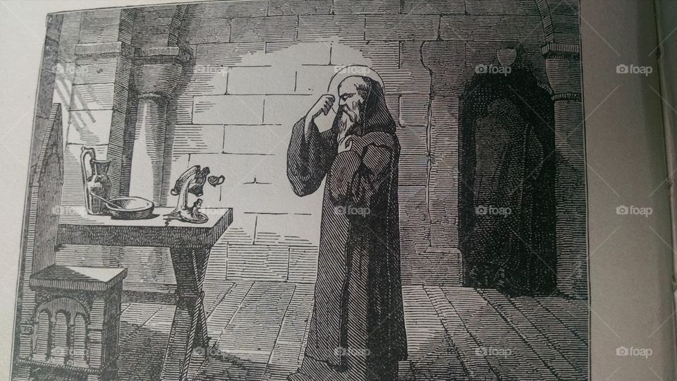 St Benedict Print 1899 Feast Day 03/21