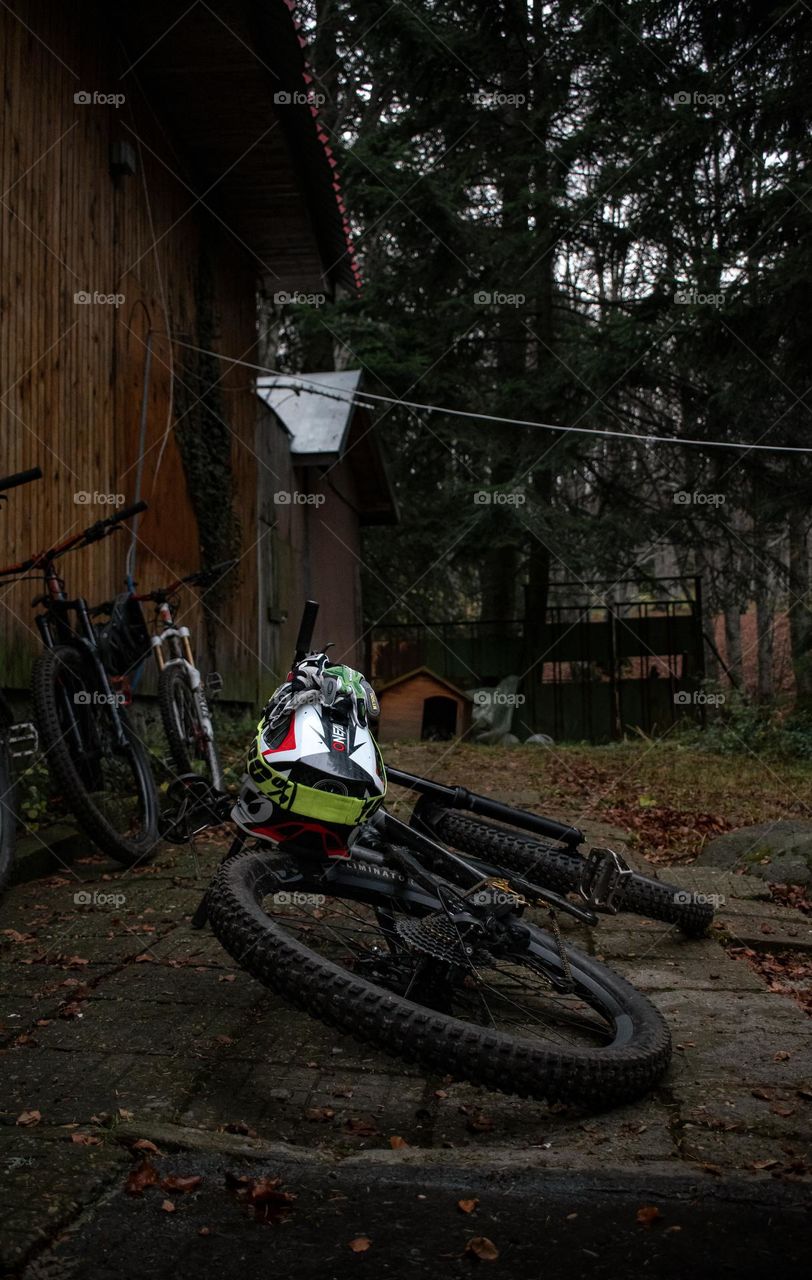 We were hiking and met this group with their bicycles.