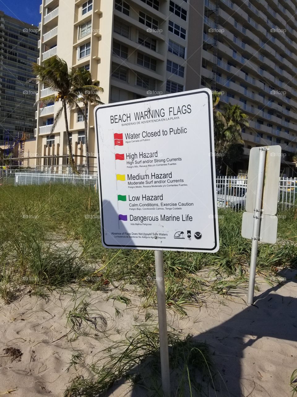 Beach warning flags