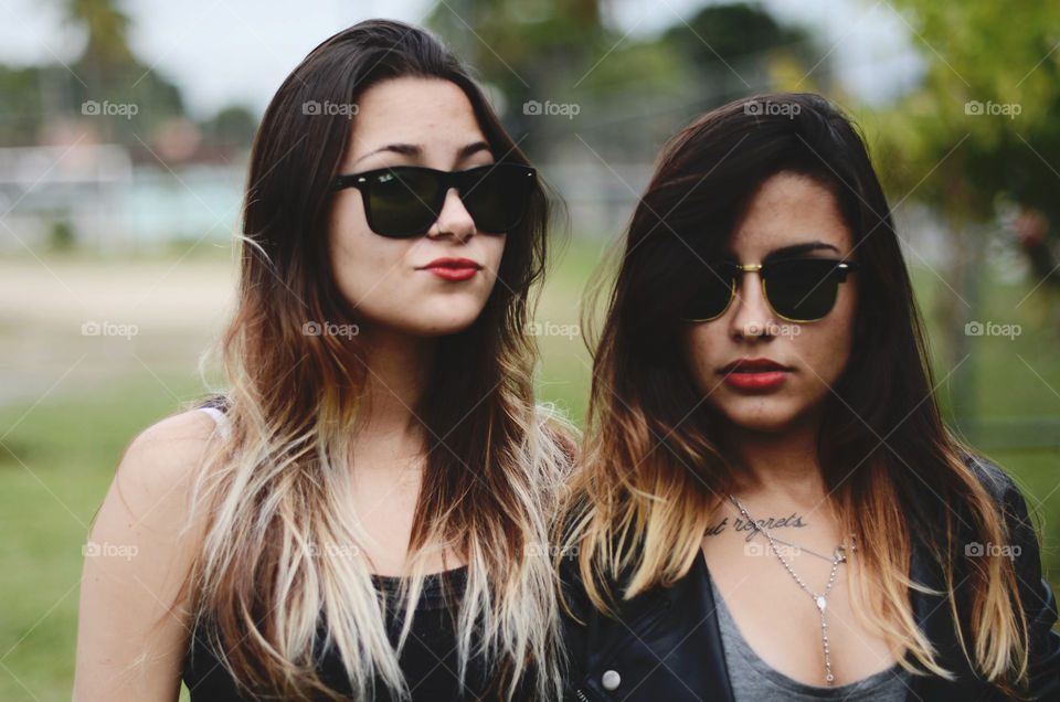 Portrait of female friends