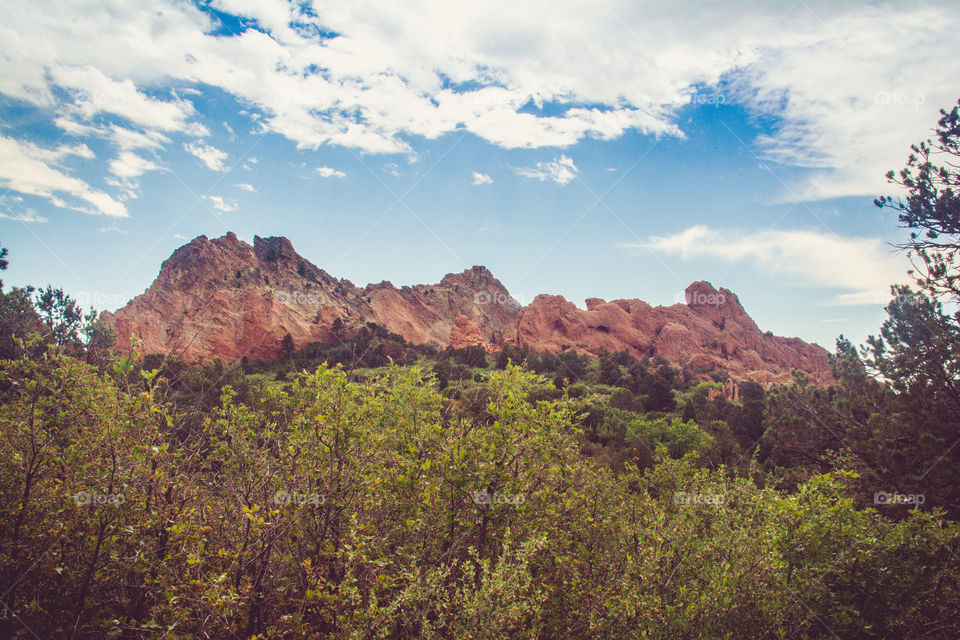 Garden of the Gods Rock Formation in Colorado 