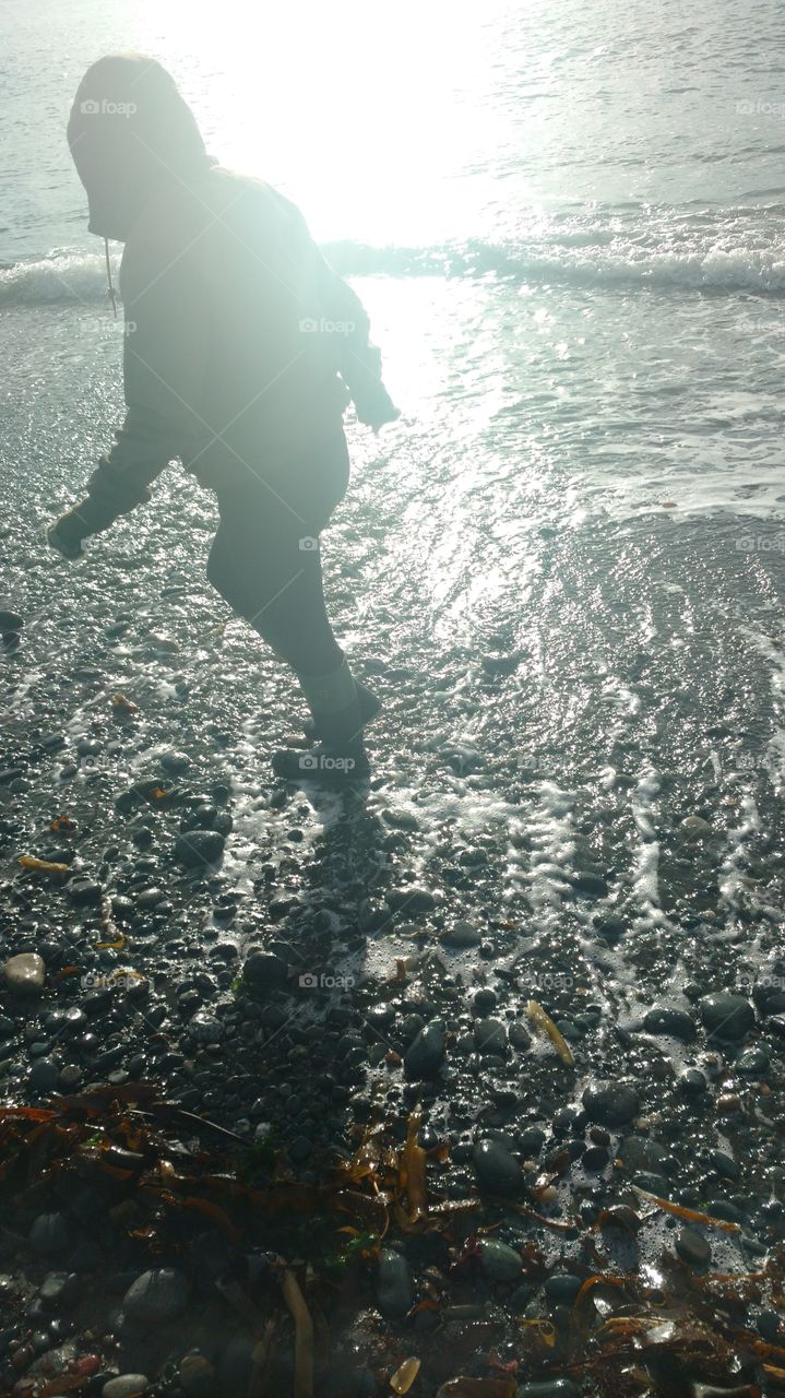 Girlfriend at the beach