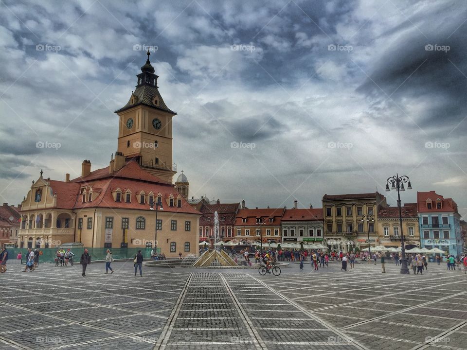 Council Square, Brasov. Piata Sfatului, Council square, Brasov, Transylvania region, Romania