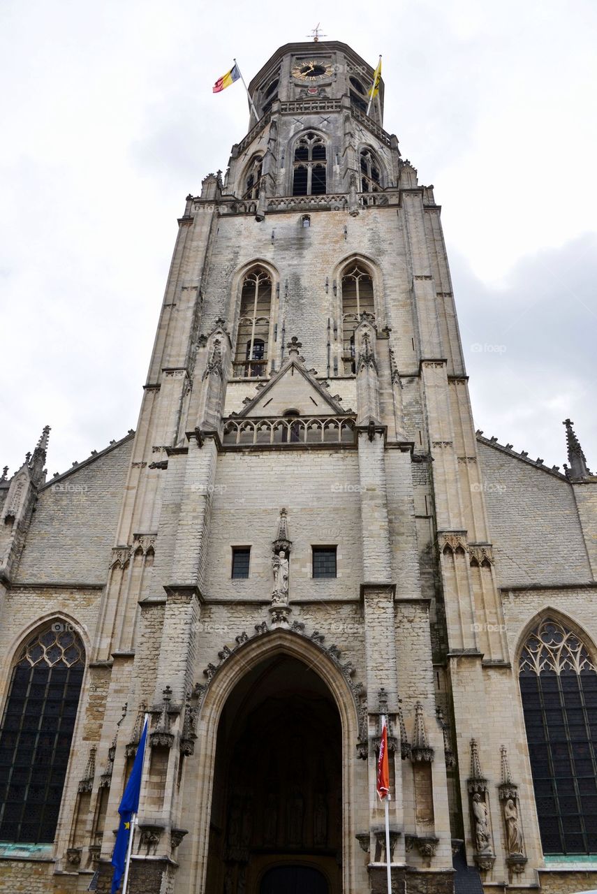 The bell tower from a church at Lier, Belgium.