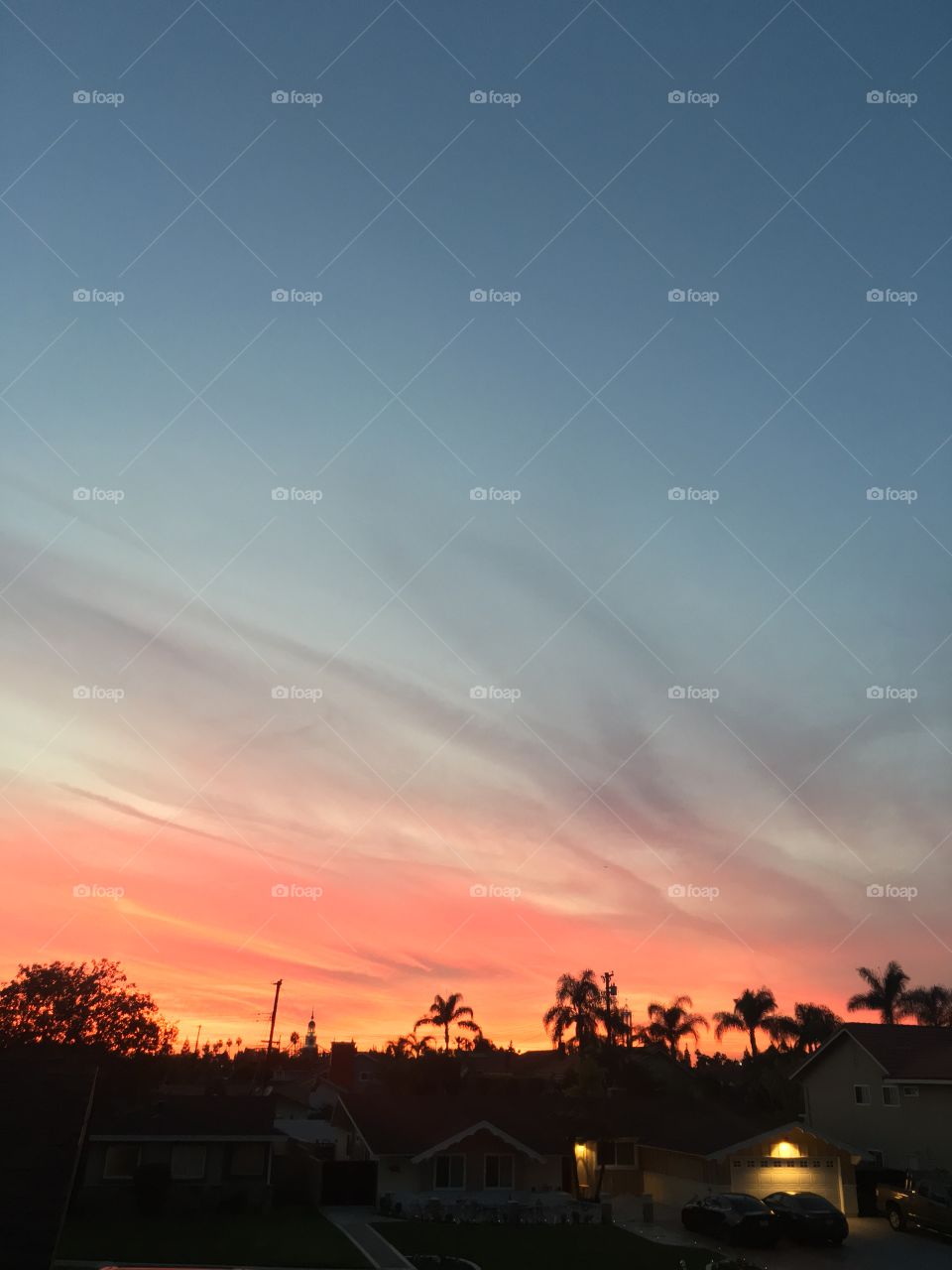 Sunset in Buena Park, California 