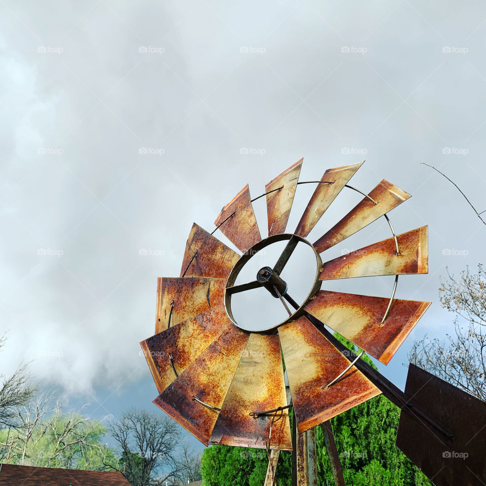 Old rusty windmill