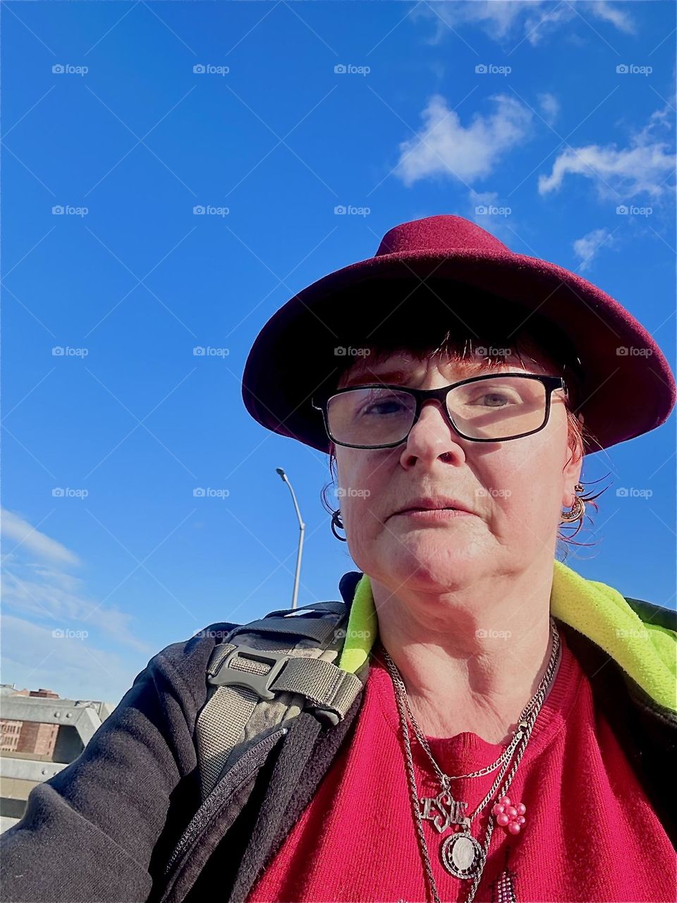 This is me, “Petra Schiller” a.k.a. “Maxine Firefox” a.k.a. “Maximiliane Feuerfuchs” walking over the “Pulaski Bridge” at “Newtown Creek” in LIC, Queens on an unusually warm sunny day in late December 2023. Hypnotic Productions