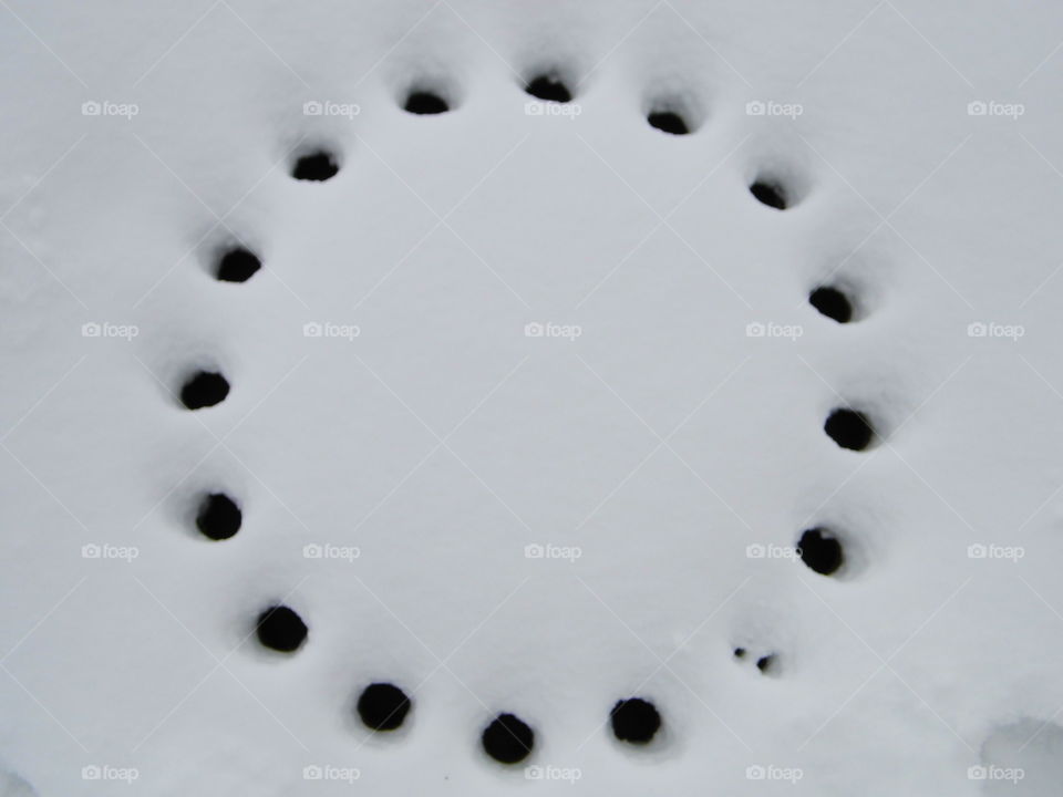 winter art from snow