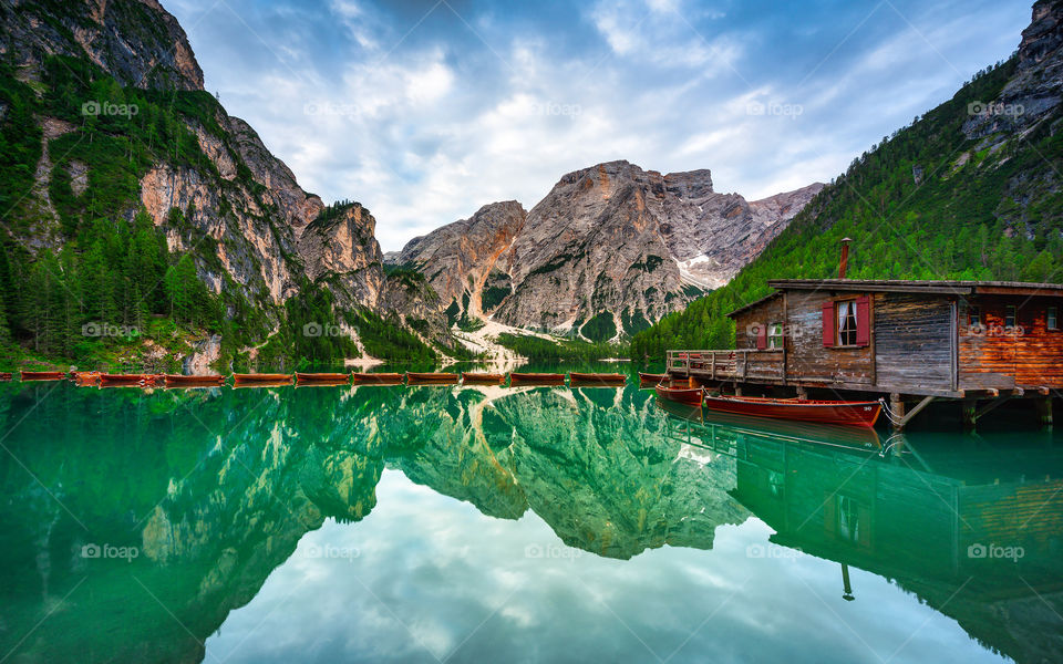 Beautiful Lake In The Mountains