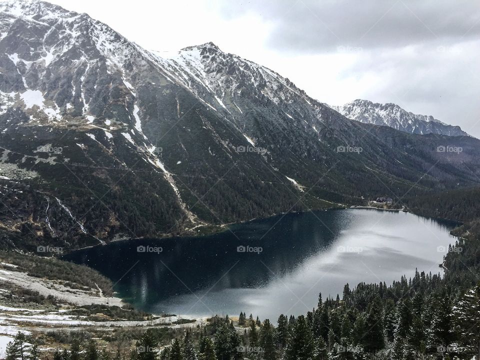Tatra Mountains in Poland  overlooking Morskie Oko lake