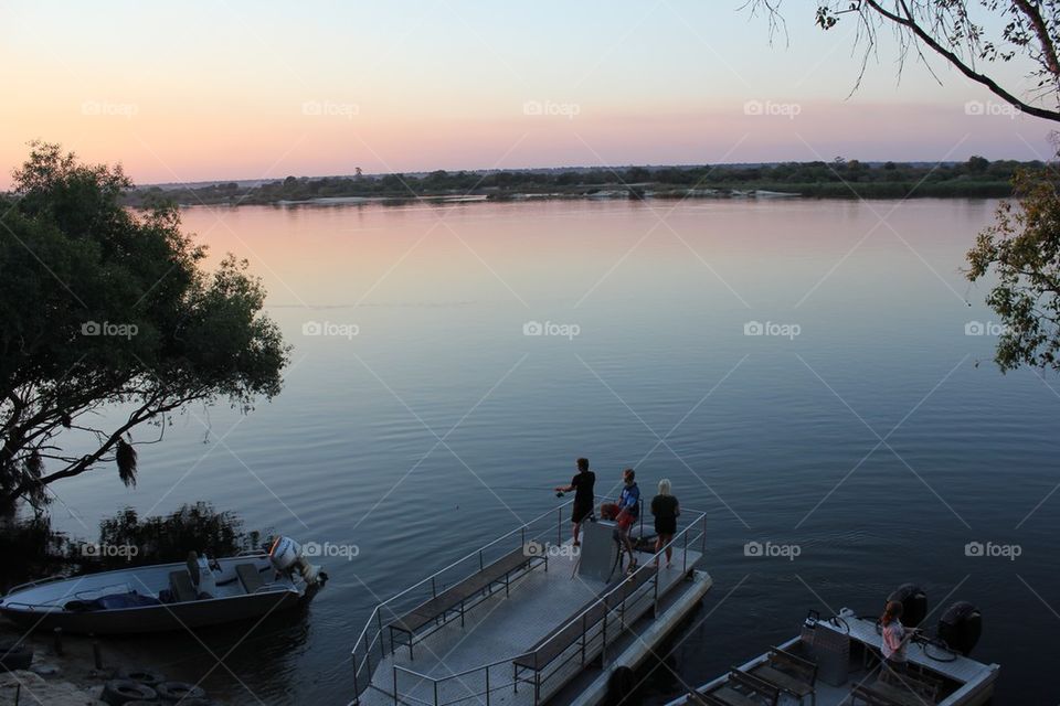 Zambezi river sunset