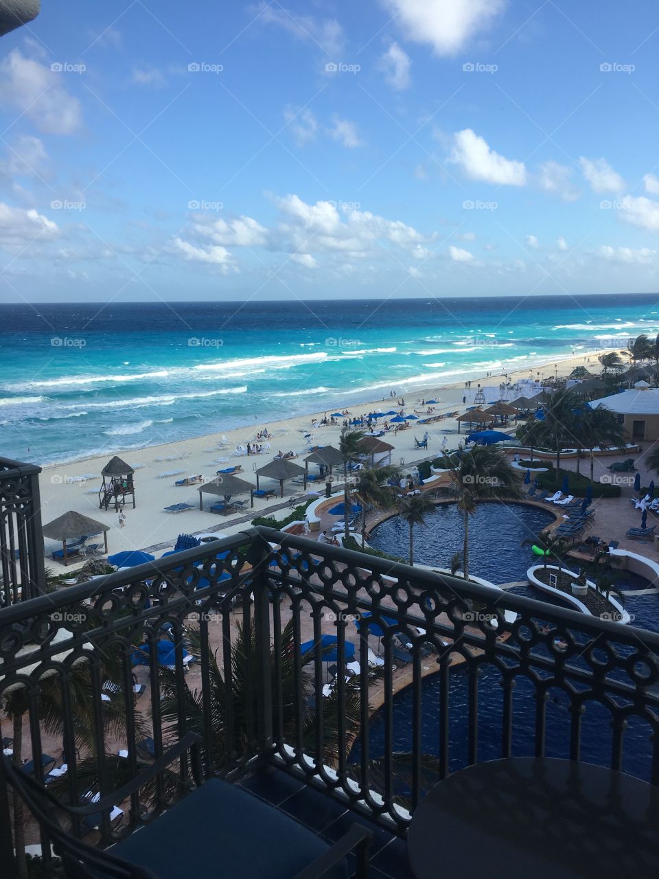 Ritz Carlton of Cancun beach view 