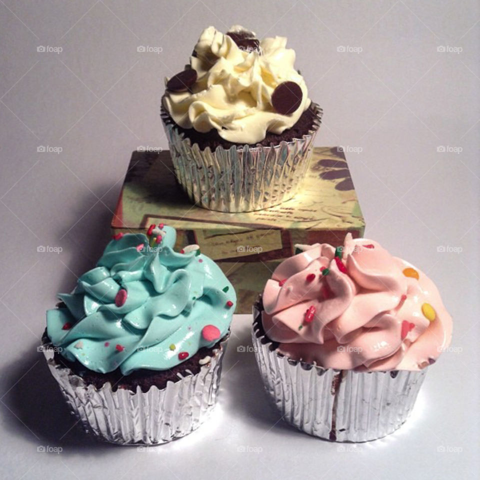 colorful cupcakes