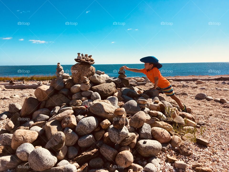 Building a rock tower