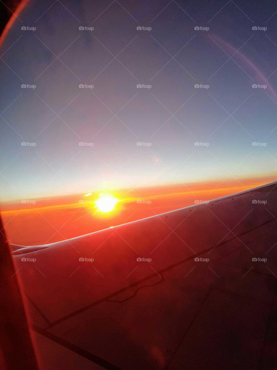 Sunrise from a plane
