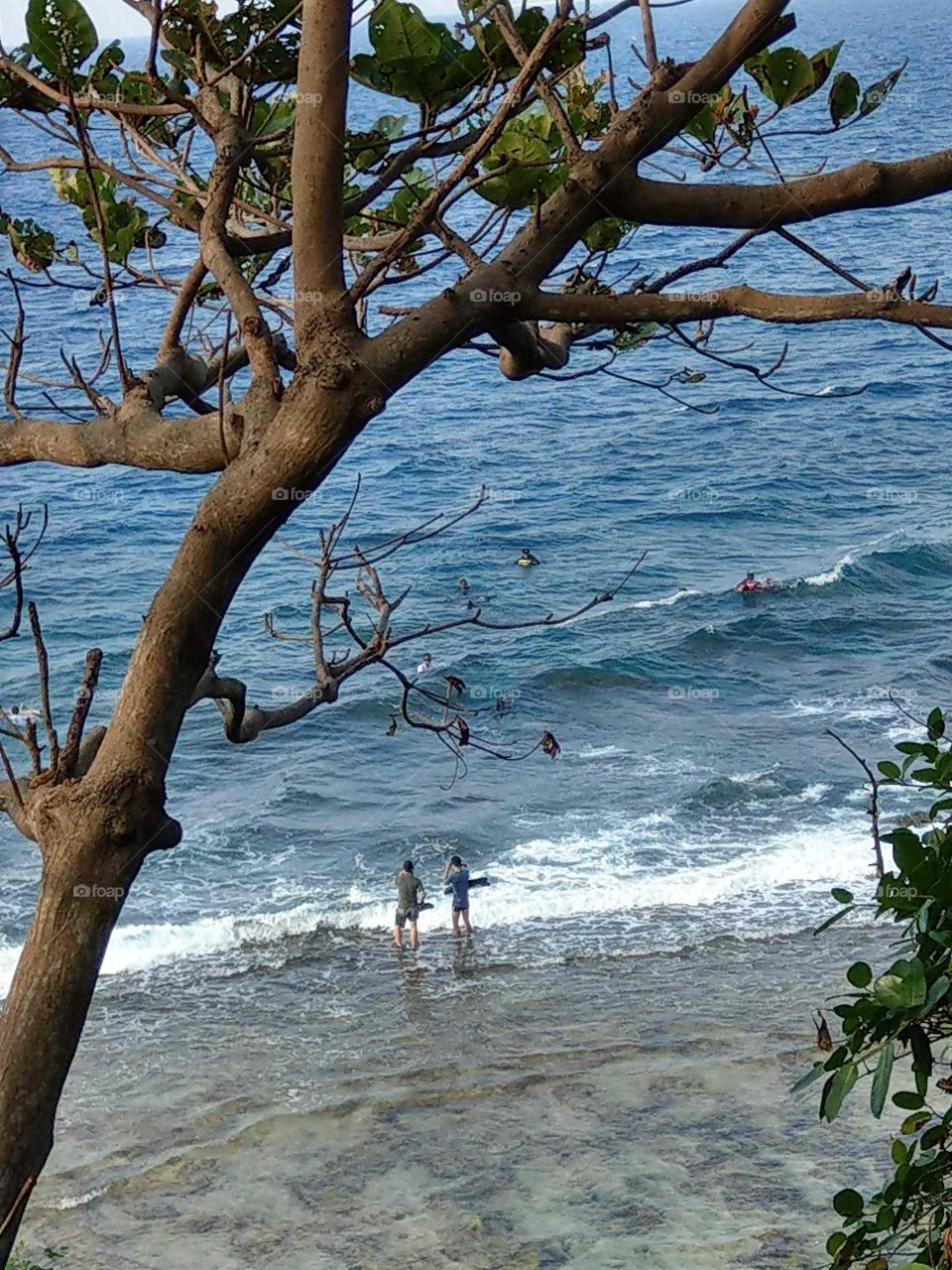 outlying beach seascape.