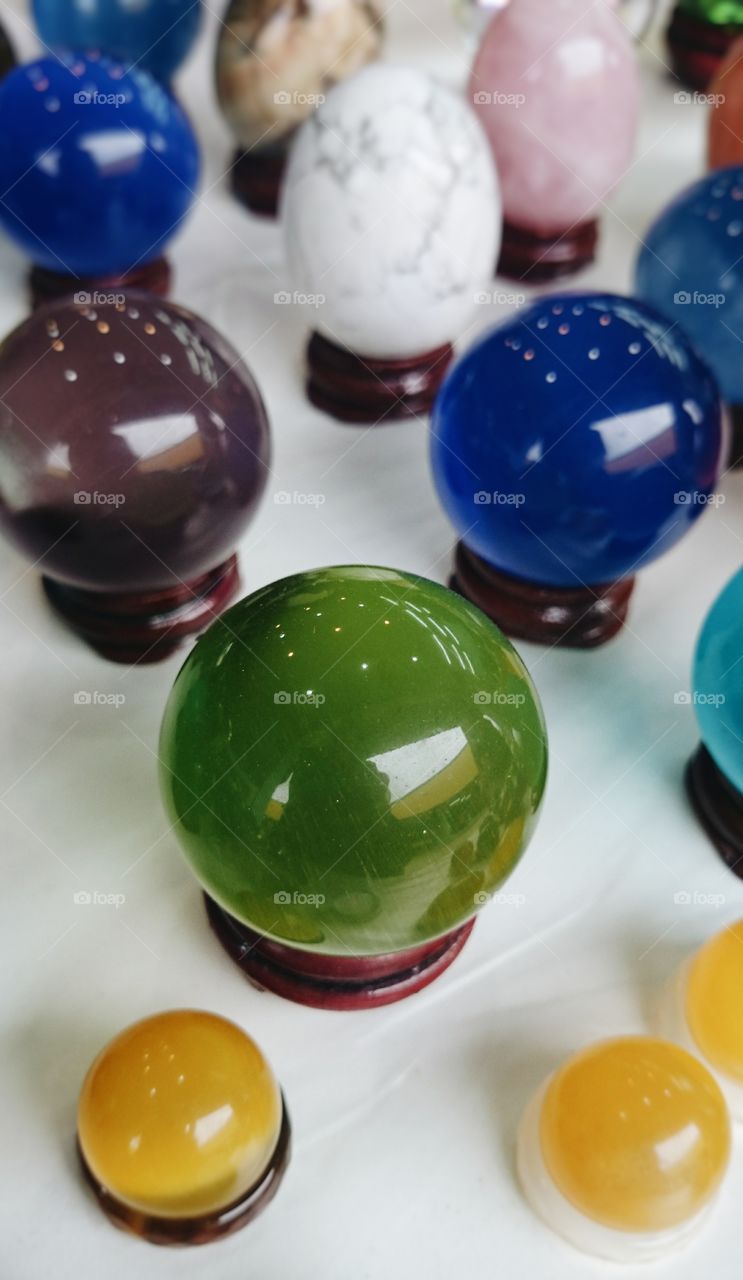 glass color ball.