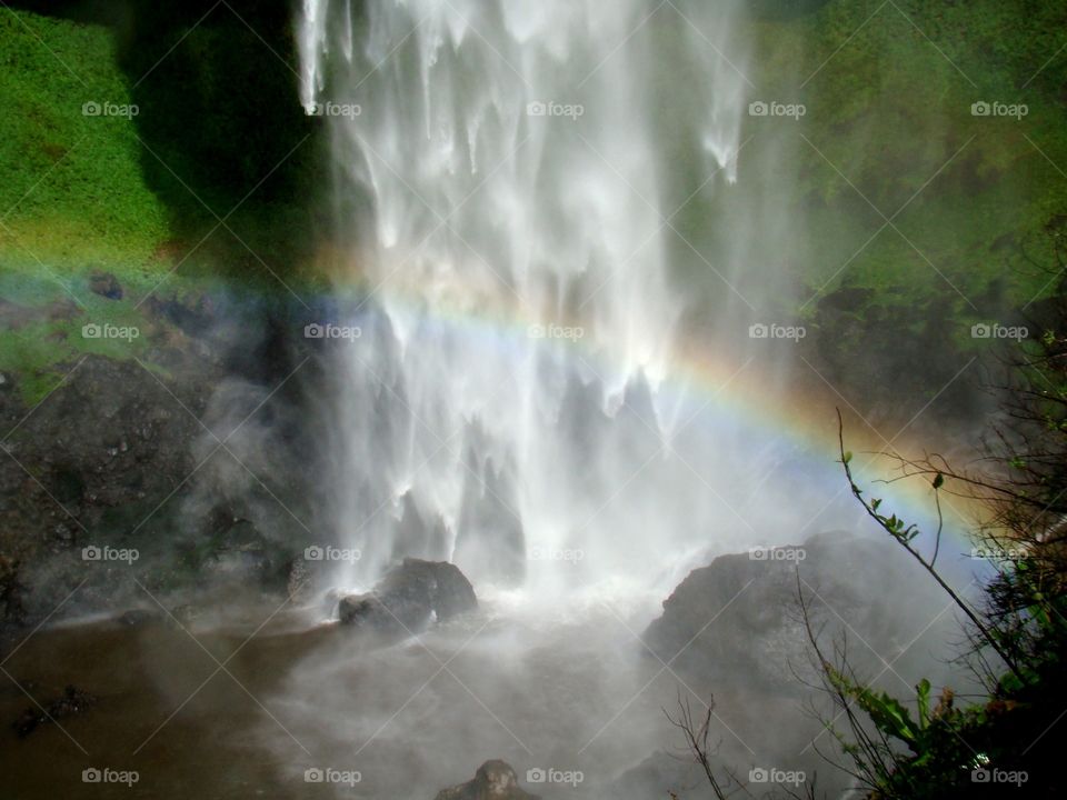 Waterfall with rainbow
