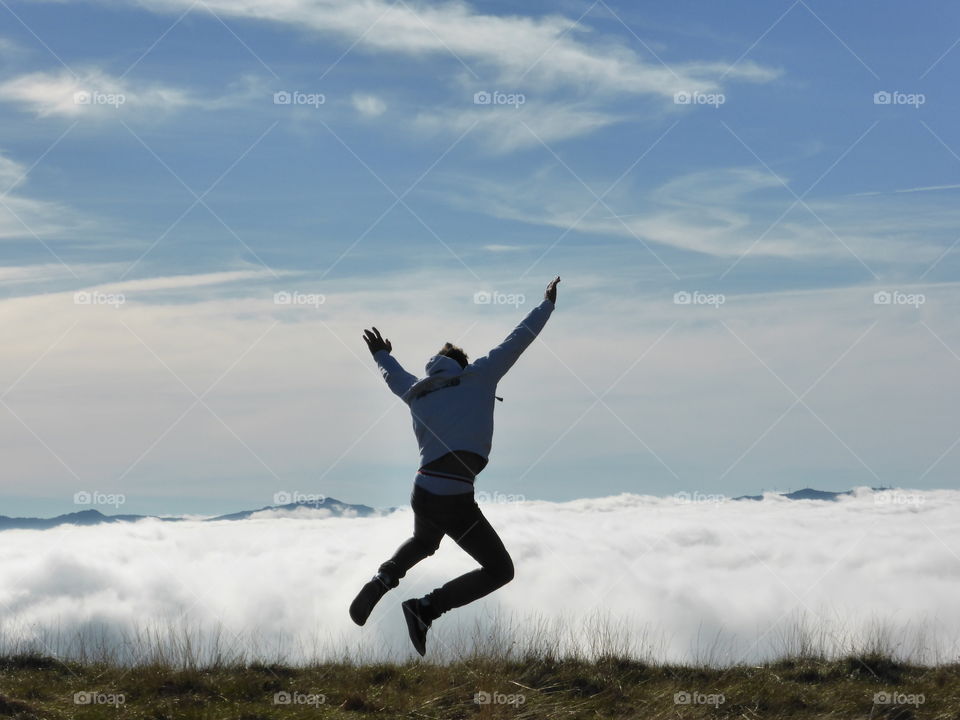 A jump over the clouds