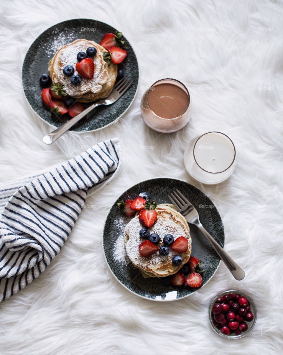 Breakfast pancakes at home