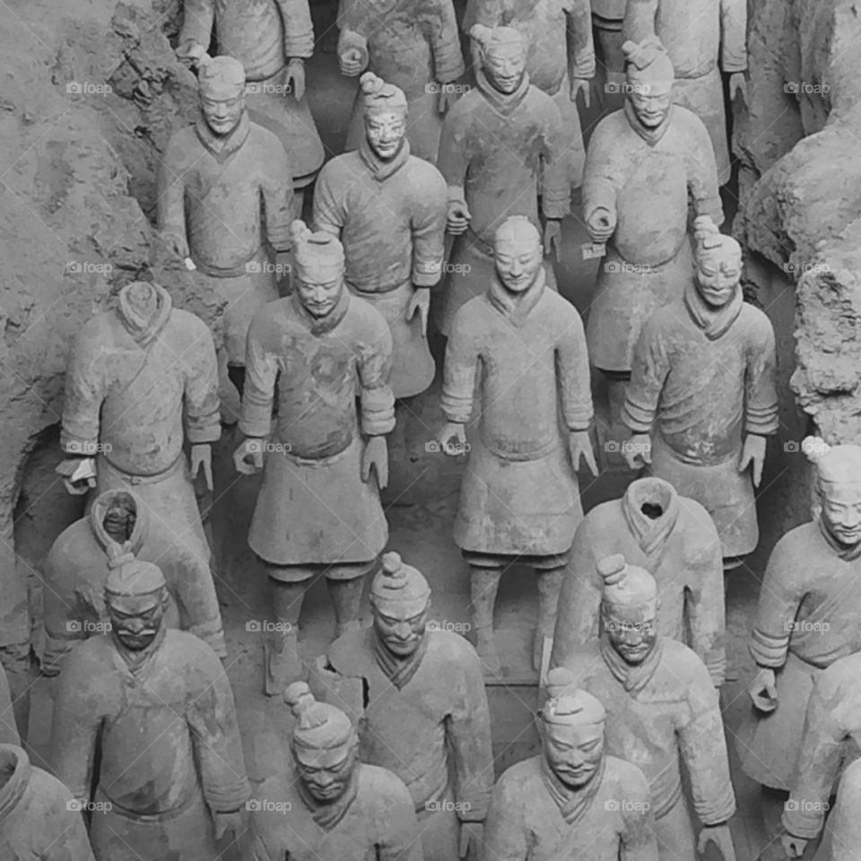 Famous Terra-cotta warriors in Xian