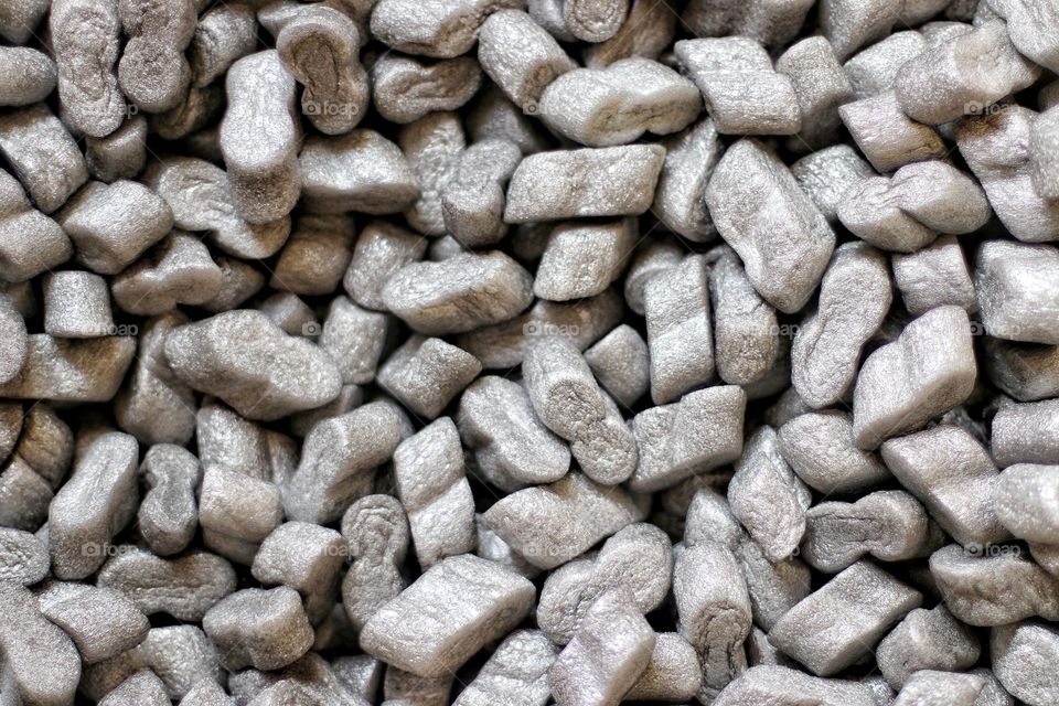 Gray styrofoam packing material