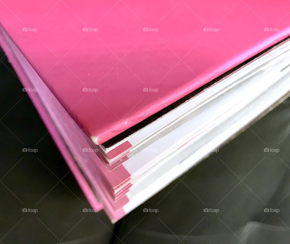 Close-up of pink book