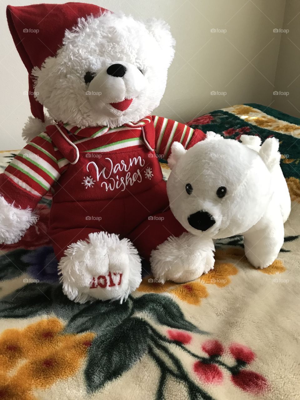 Fluffy stuffed animals- cute bear and doggy