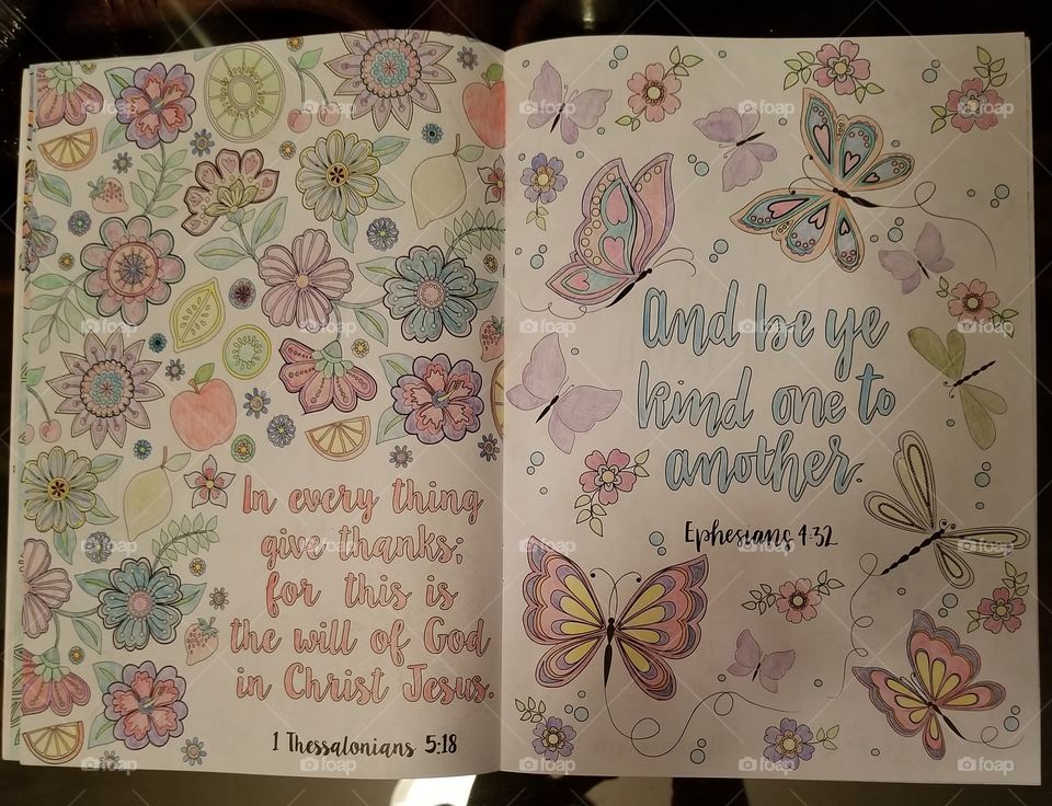 my artwork from the scripture coloring book